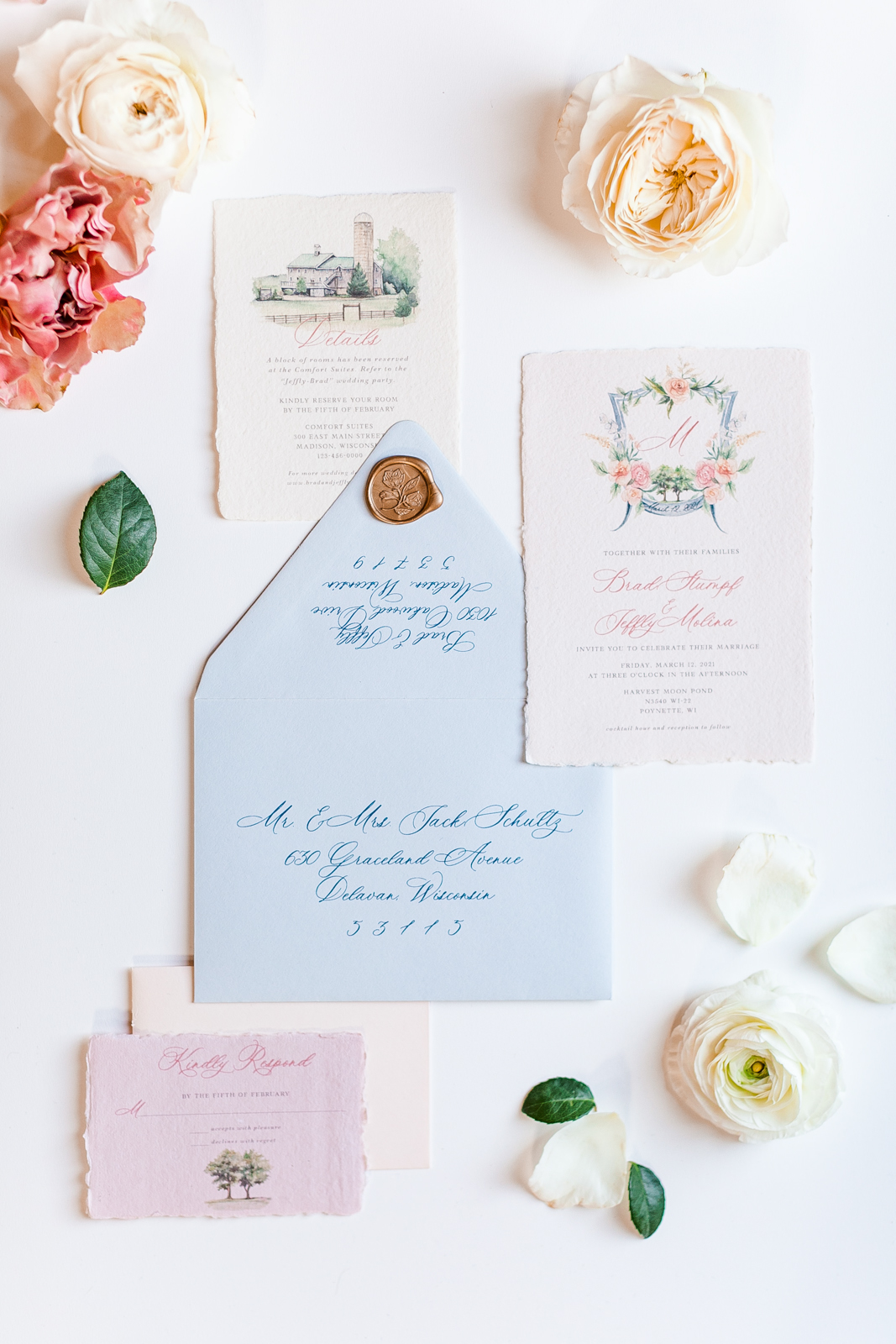 Vintage Floral Watercolor  Stationery