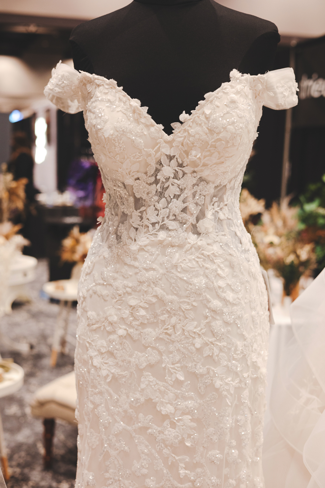 Form Fitting Lace Wedding Gown