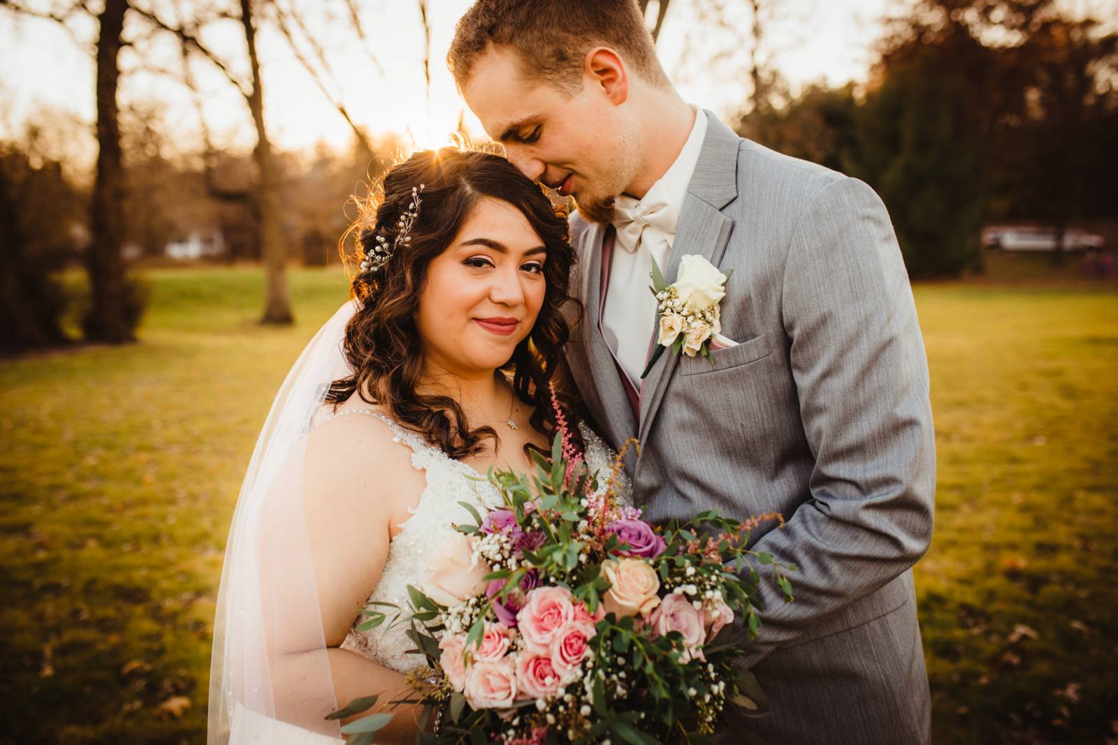 Whimsical Bride and Groom