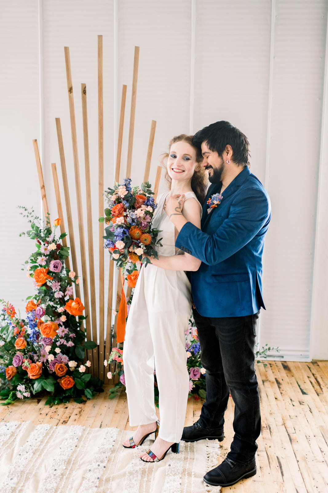 70s Bride and Groom