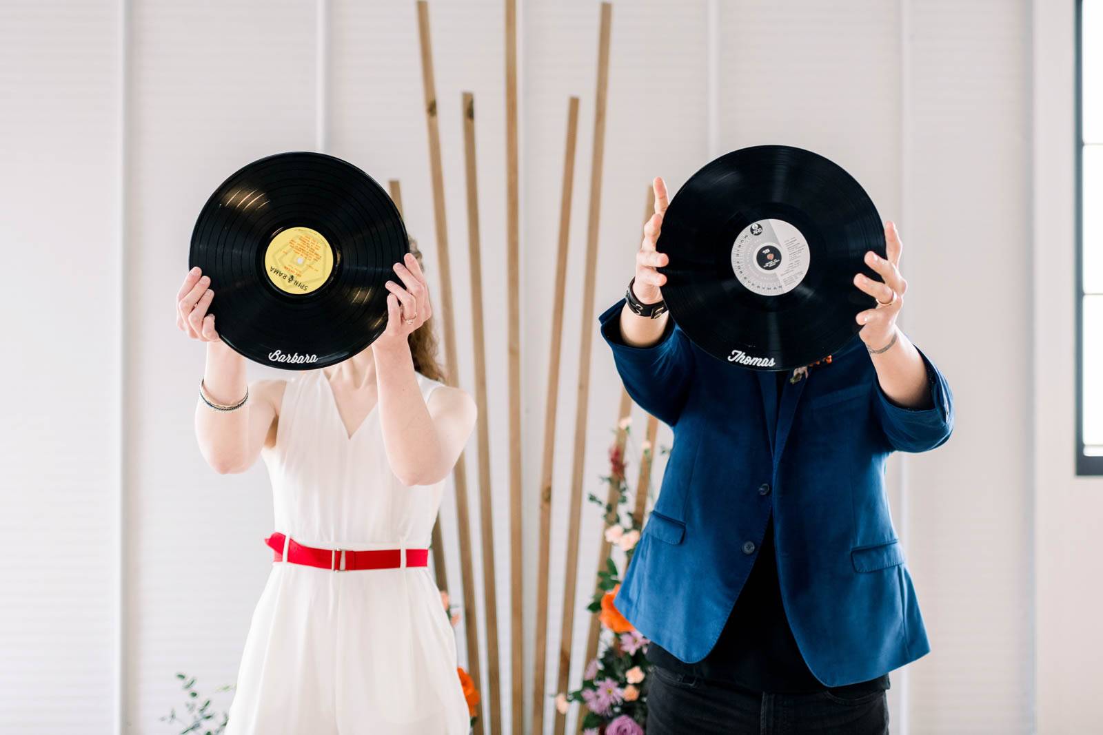 Retro Bride and Groom