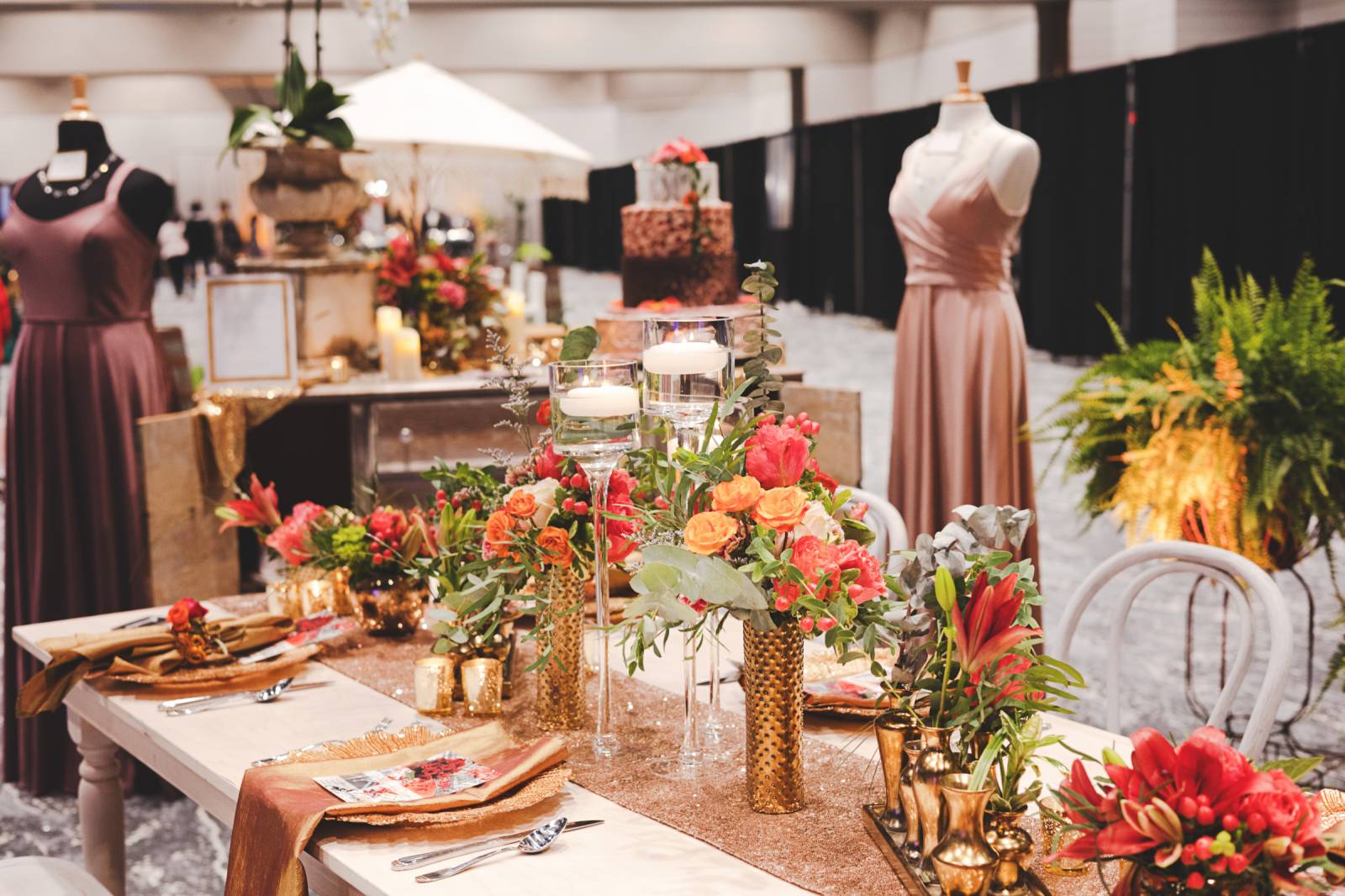 Rustic Glam Table Setting and Dresses