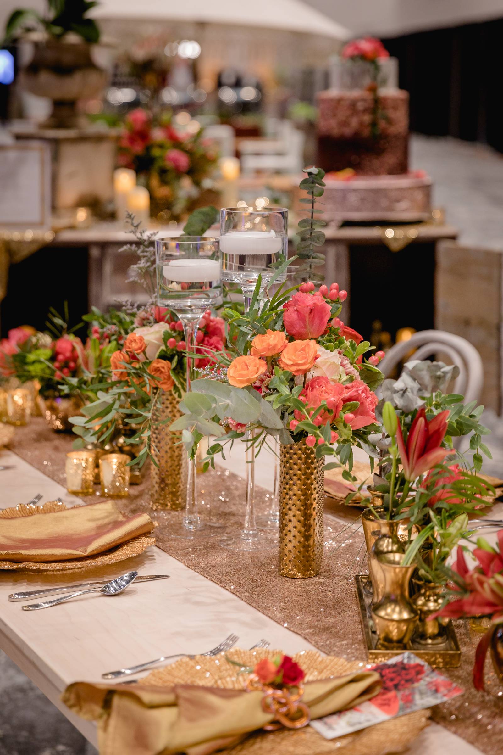 Glam Rustic Table Setting