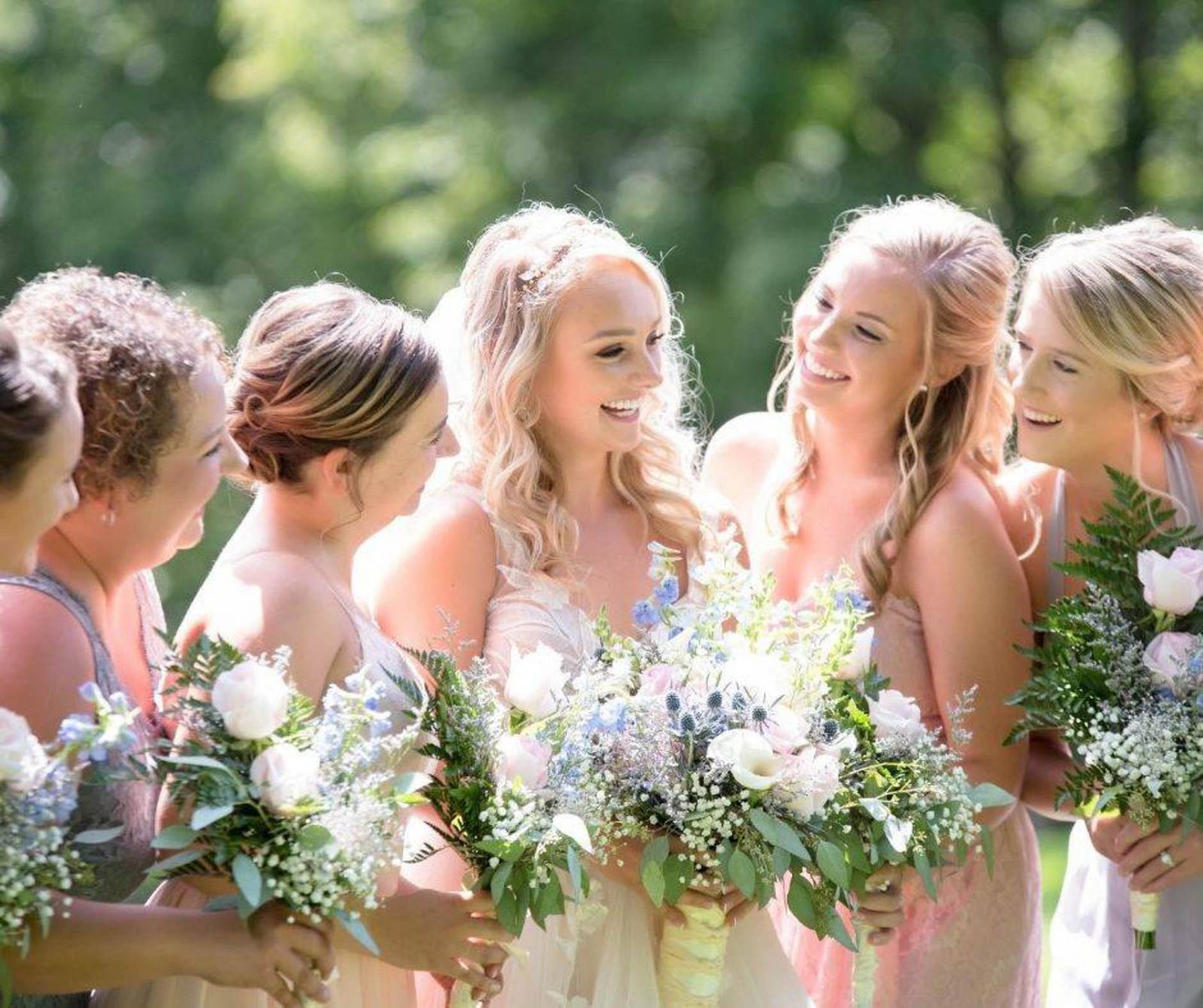 Lavander and Blush Bridal Party