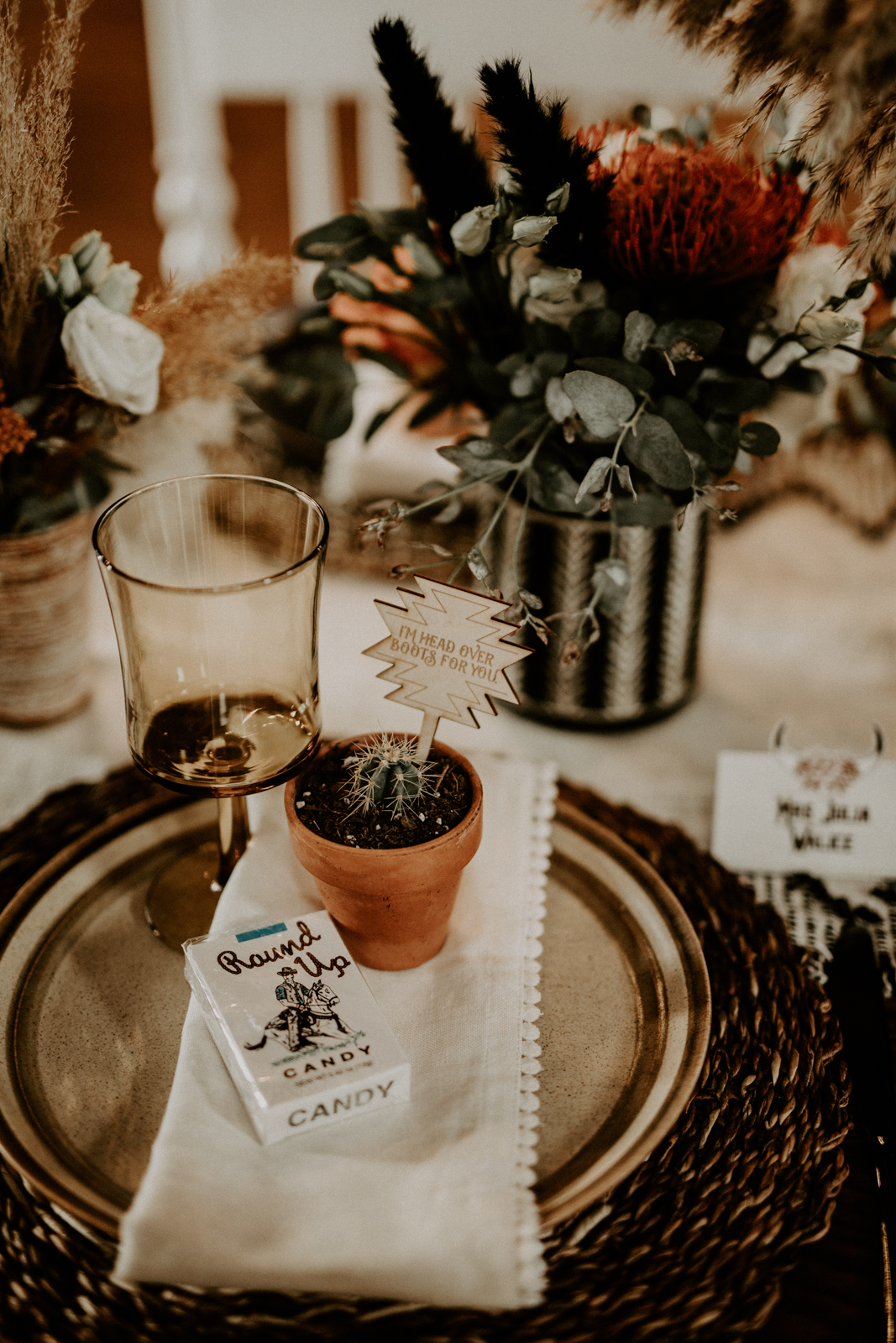 western wedding centerpieces