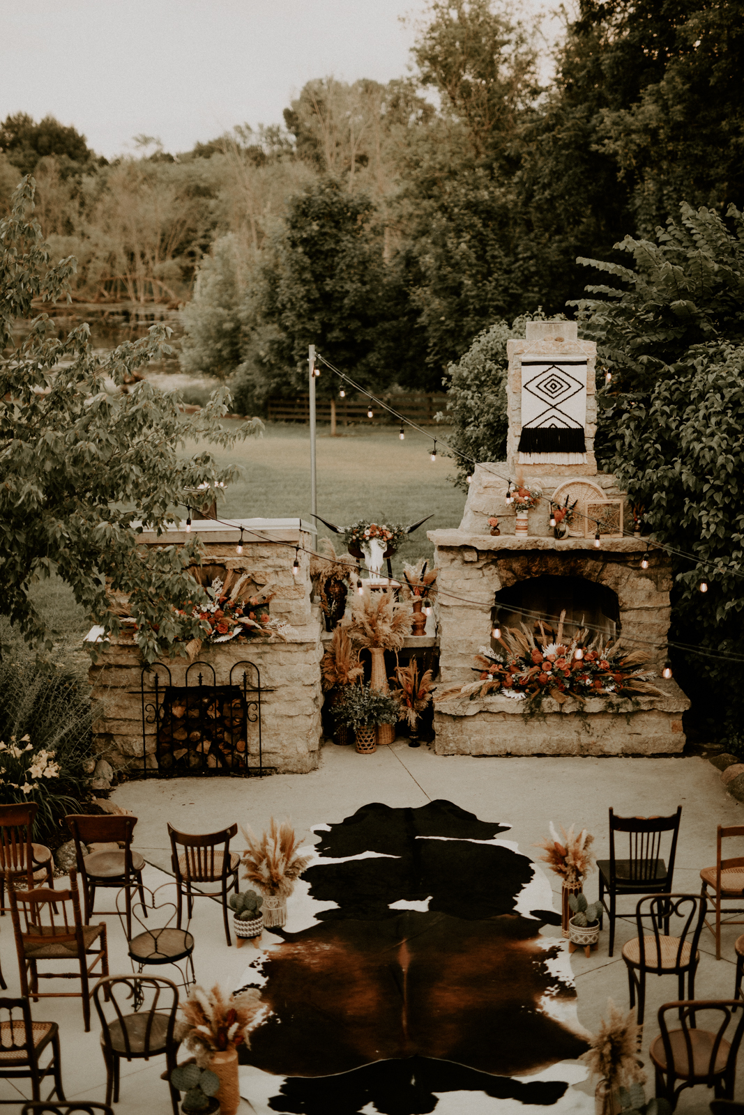 Western Boho Wedding Ceremony