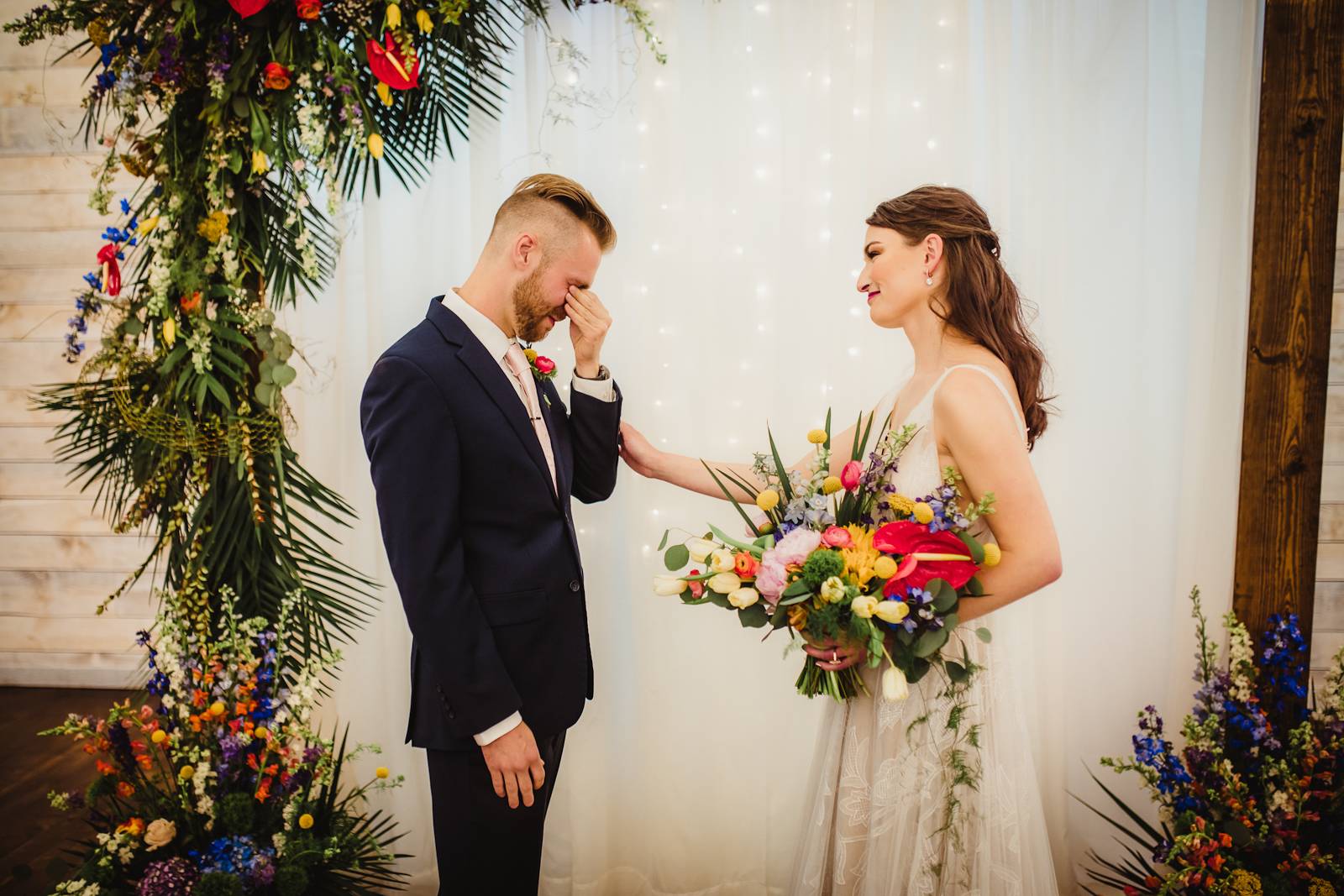 Vibrant Wedding Couple