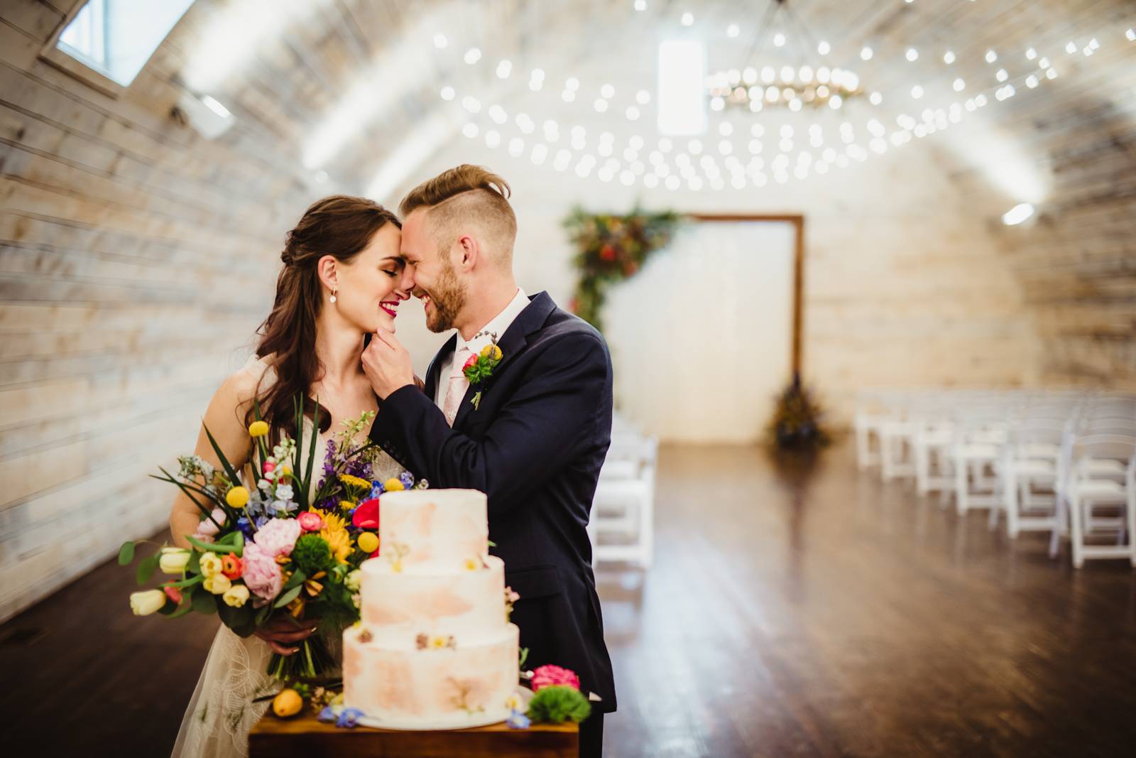 Vibrant Cake and Wedding