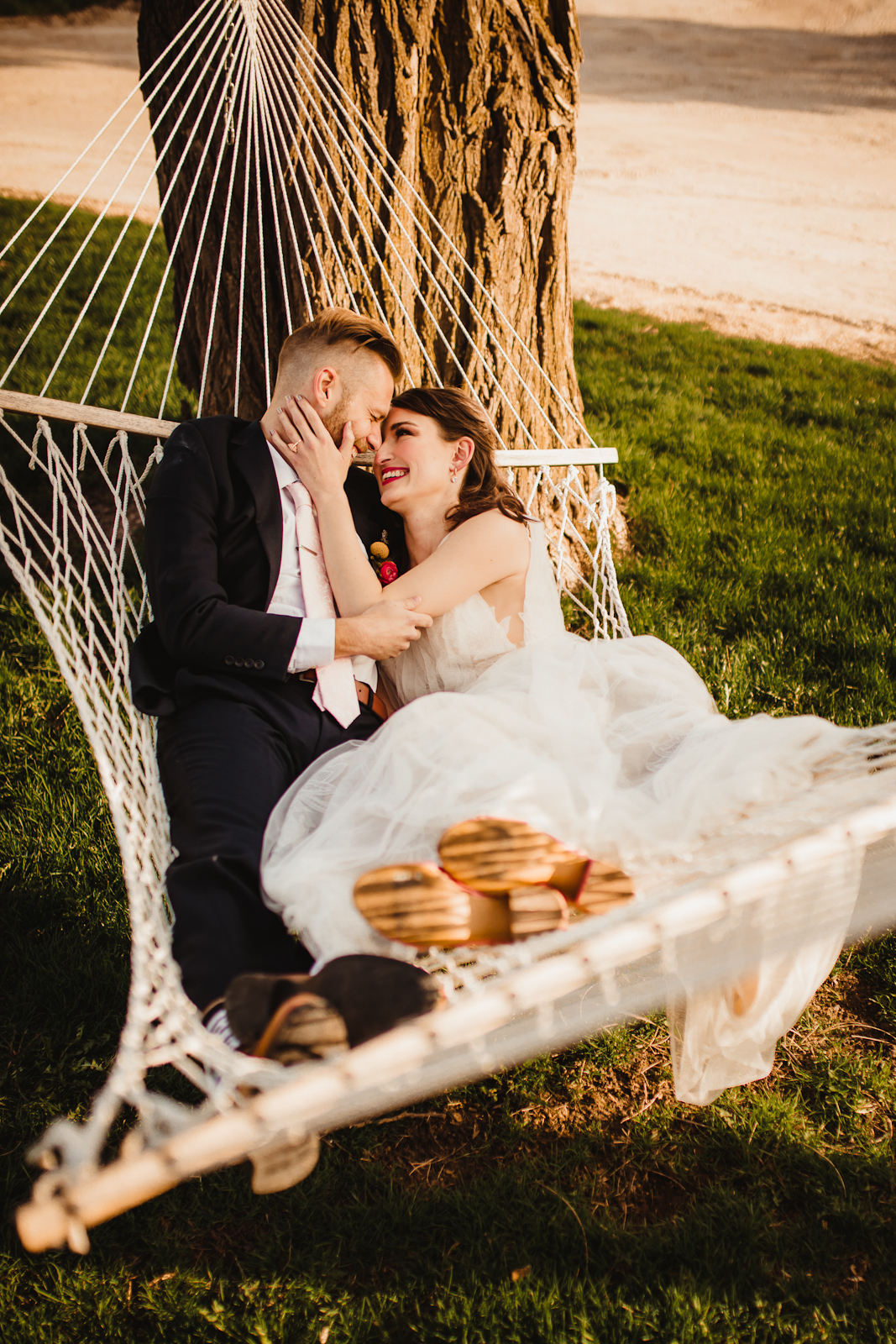 Wedding Couple In a Hammock