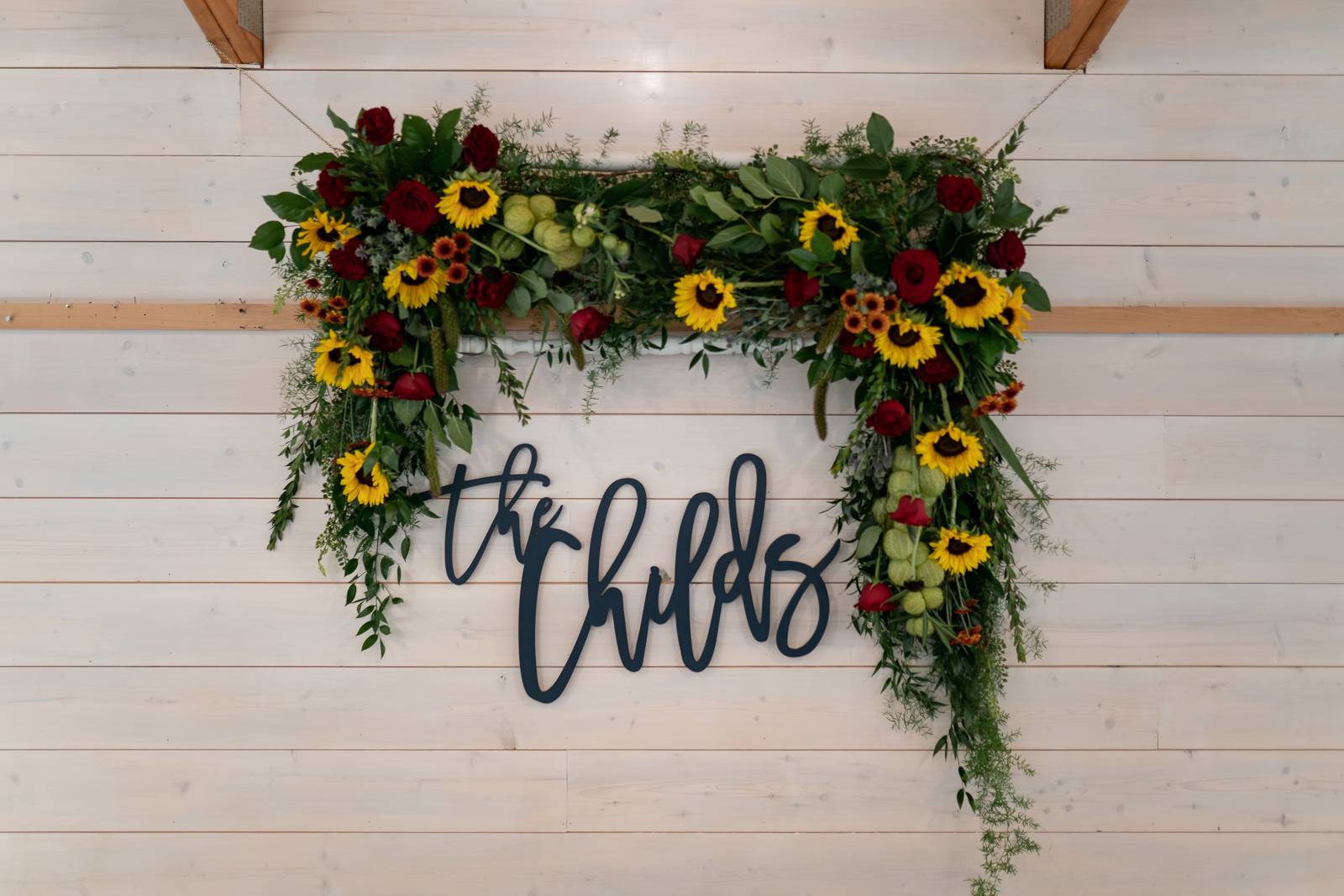 Floral Decor and Wedding Sign