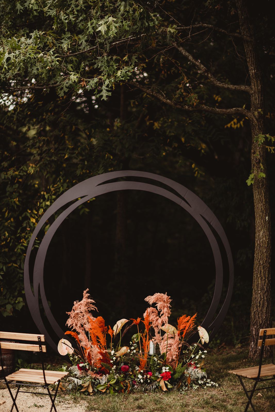 Moody Fall Wedding in a Backyard