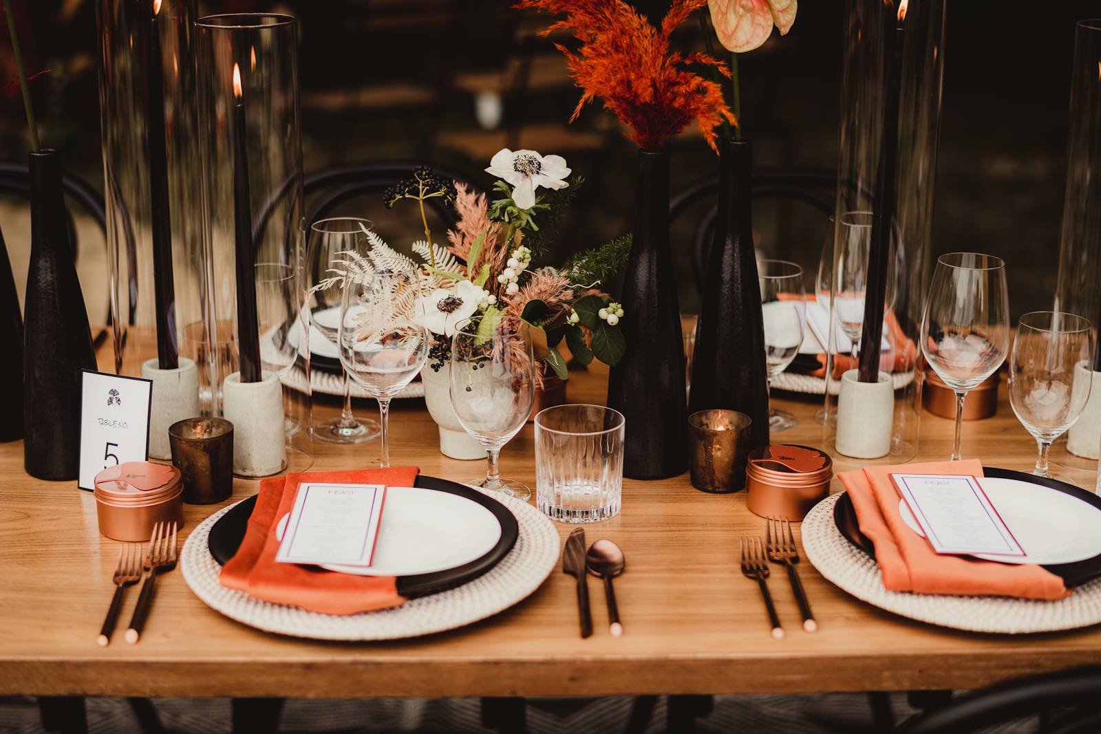 Sleek Wedding Table Setting