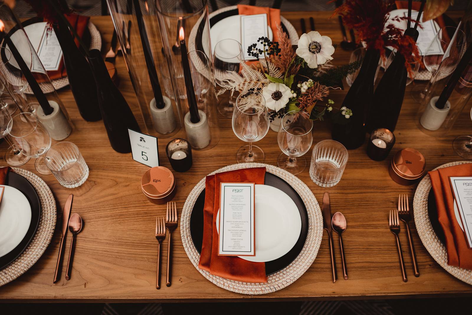 Sleek Modern Table Setting