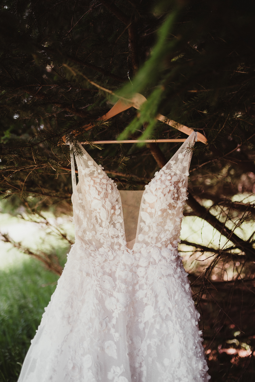 Wedding Gown With Floral Appliques