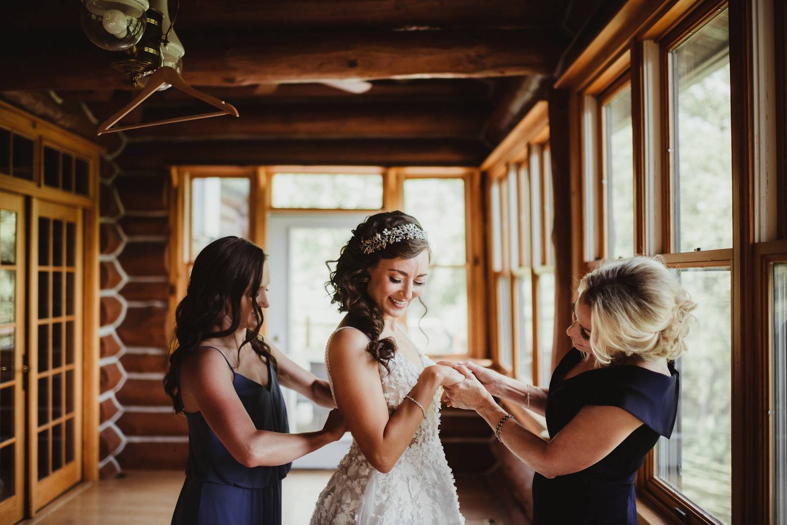 Blue Bride Getting Ready