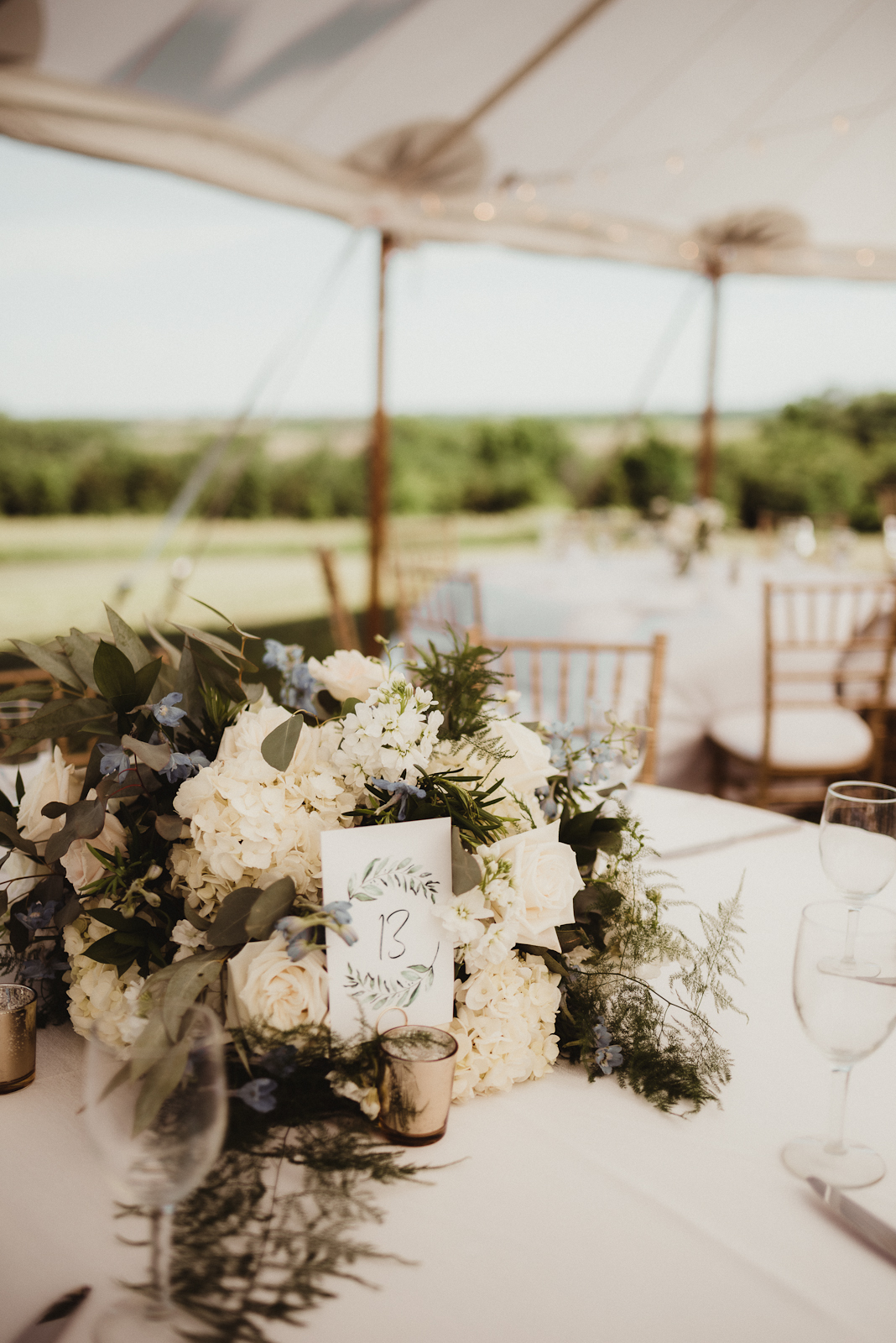 Simple White Centerpiece