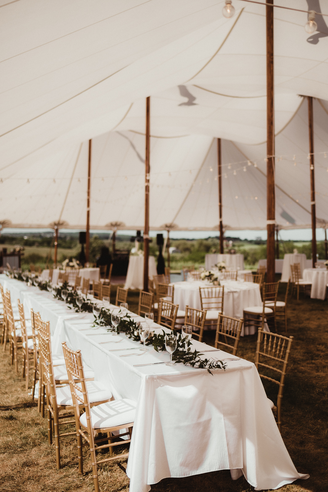 White Simple Wedding Reception