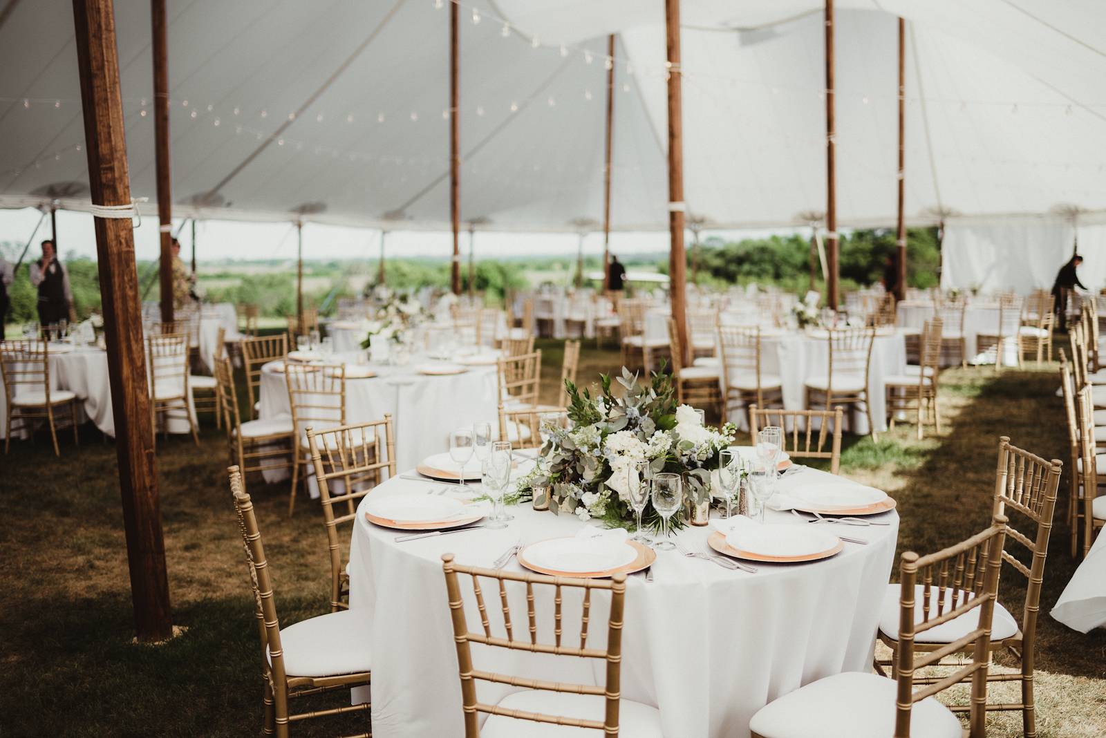 White and Gold Table Setting