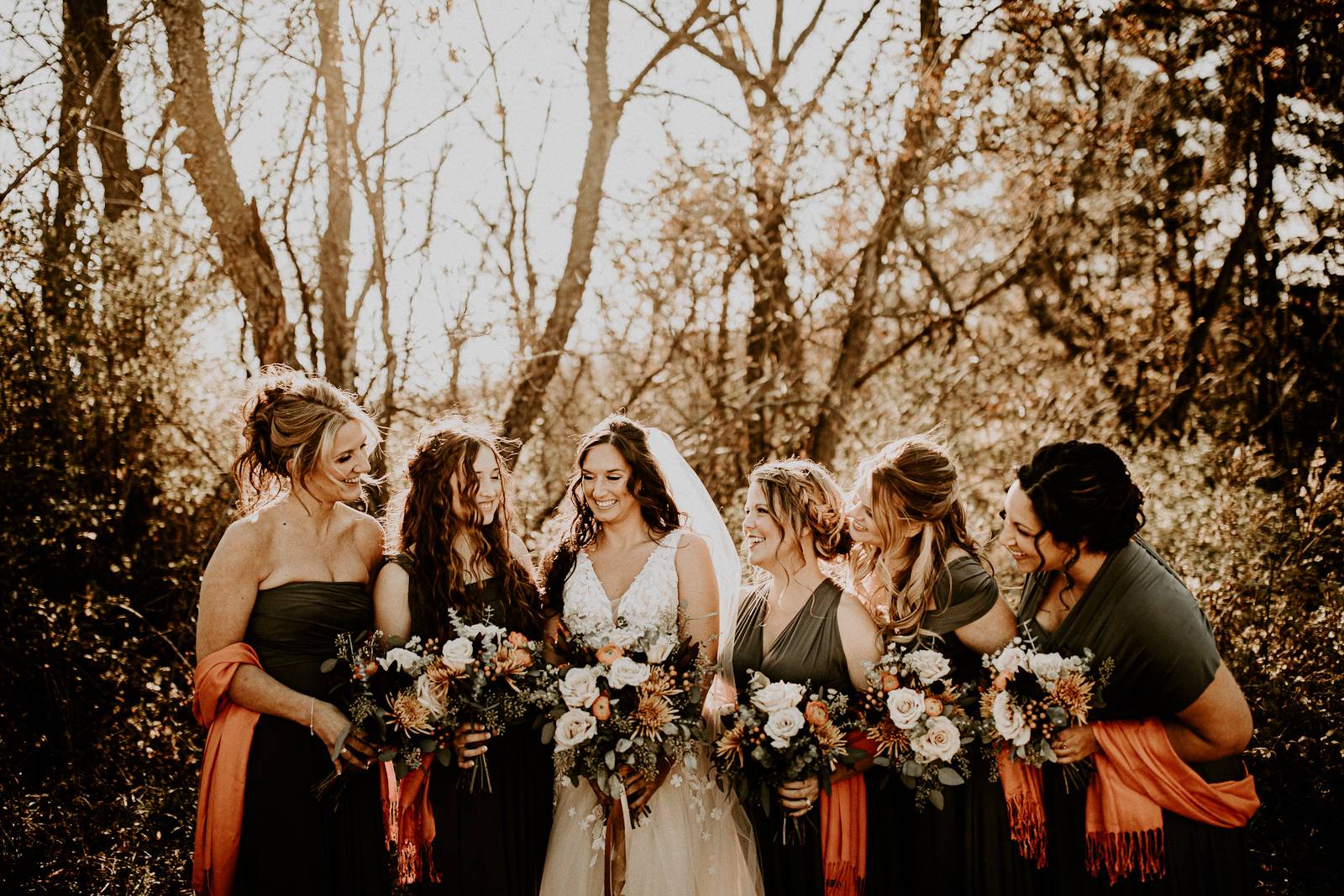 Fall Halloween Bridal Party