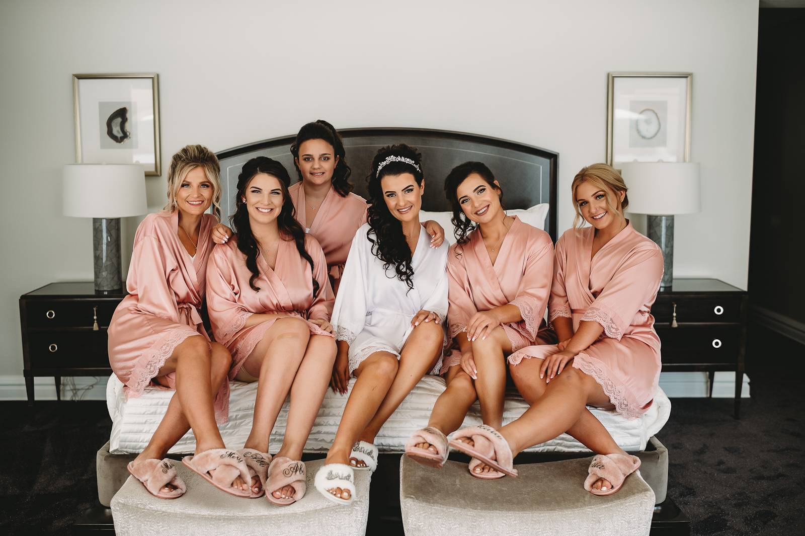 Luxury Brides and Bridesmaids Getting Ready Outfits