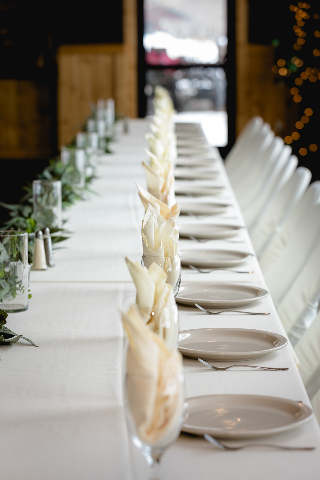 White Table Setting