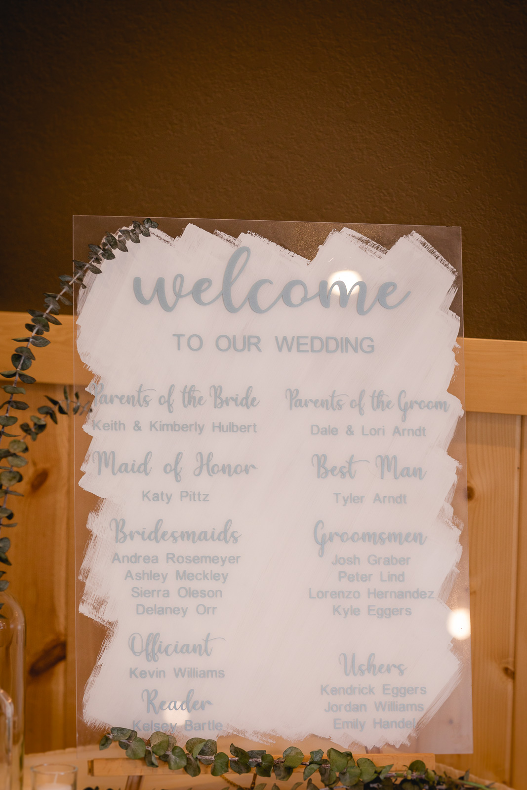 Acrylic Wedding Sign