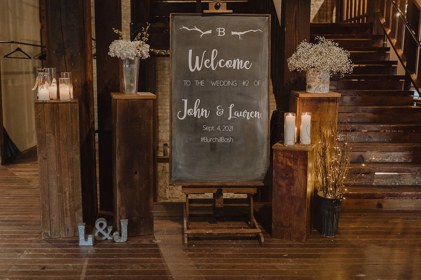 Chalk Wedding Sign