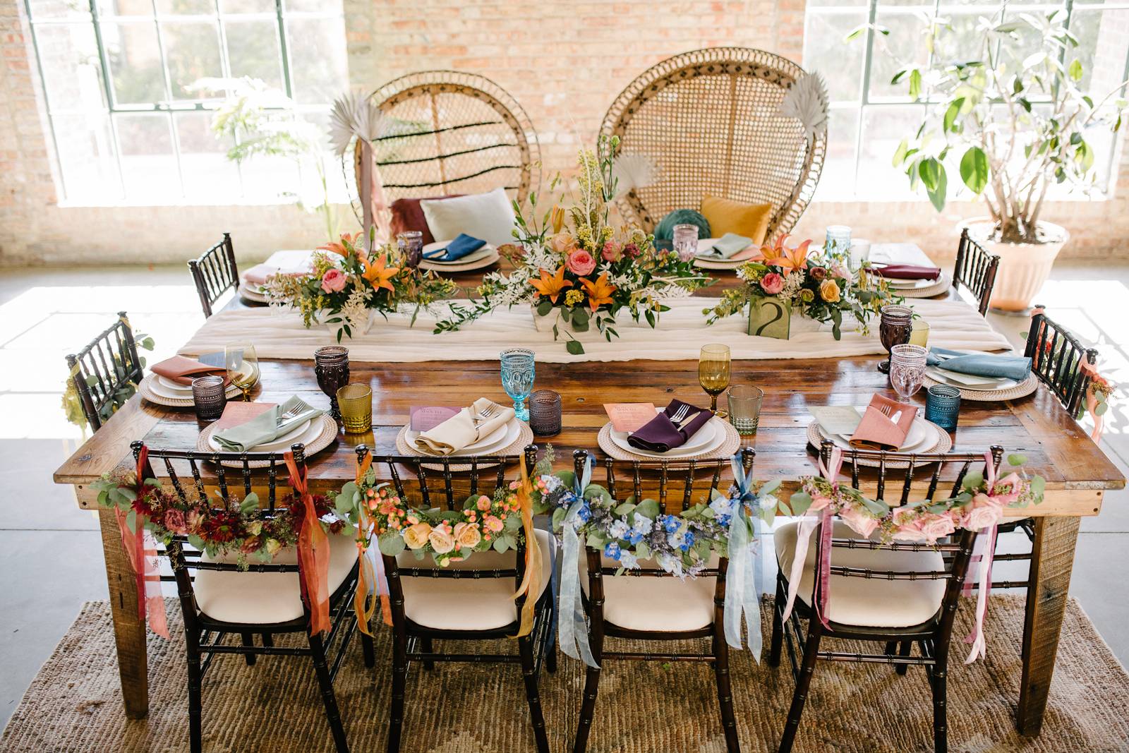 Boho Rainbow Table Setting