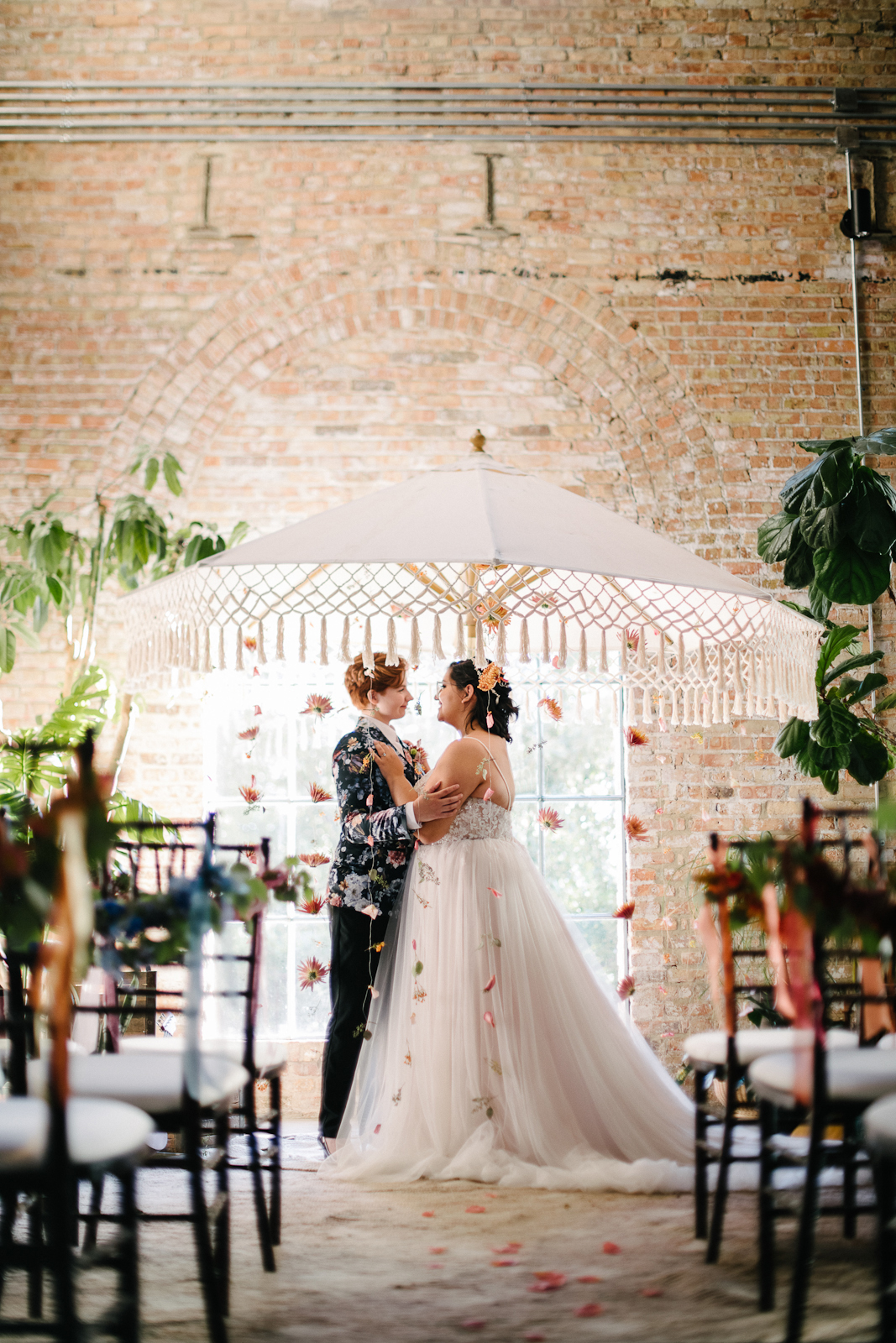 Rainbow Boho Wedding Ceremony