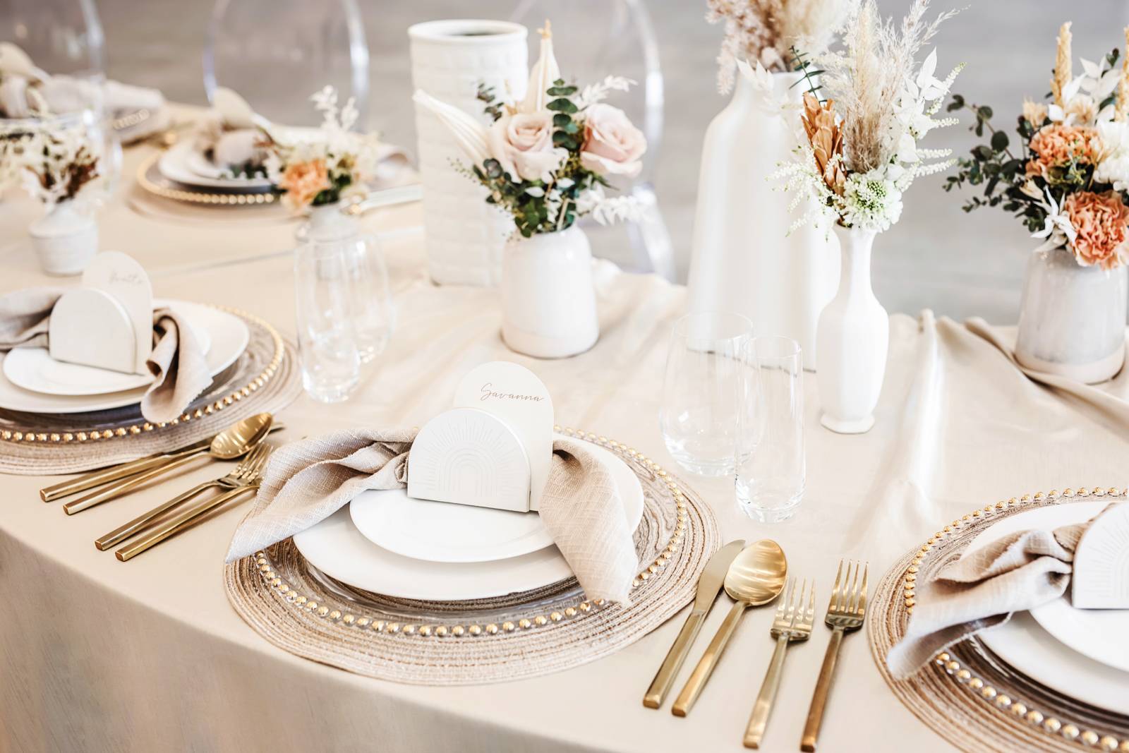 Luxe White Place Cards