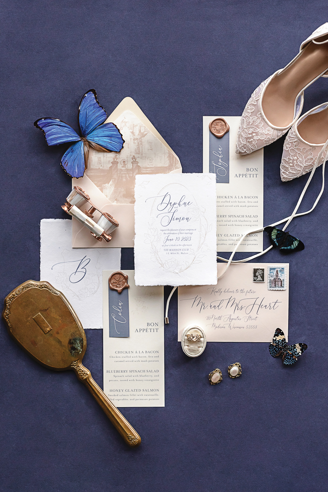 Blue Bridgerton Stationary