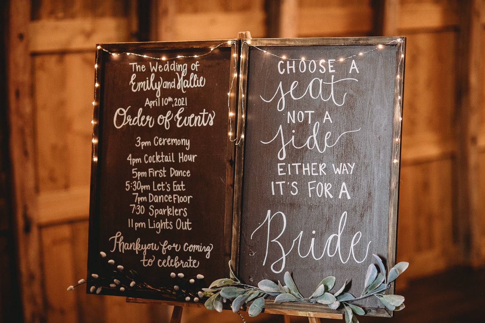 Wedding Ceremony Seating Sign