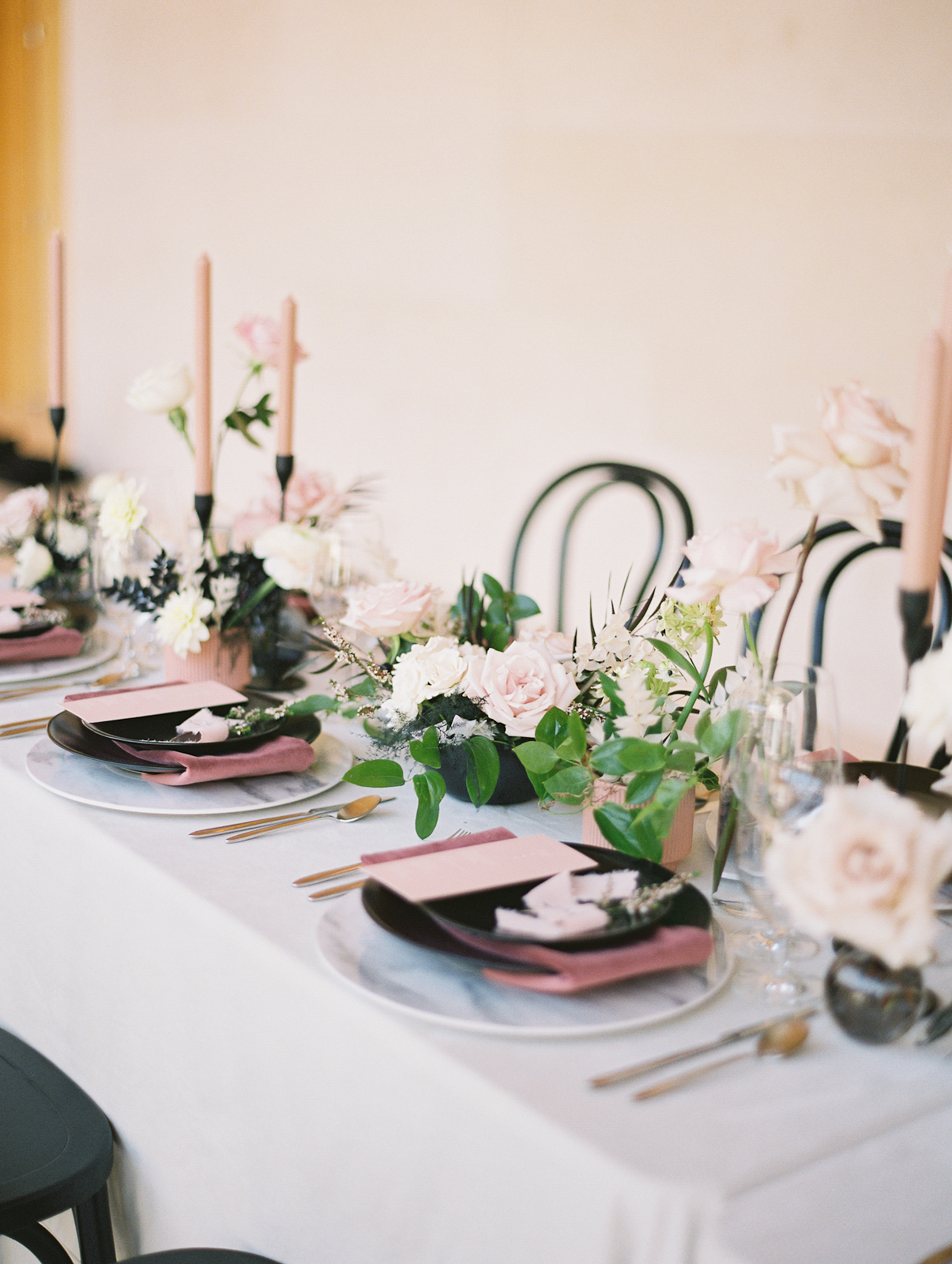 Modern Blush Centerpieces