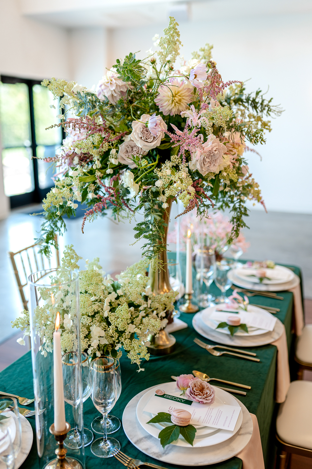 Luxurious Tall Wedding Centerpiece