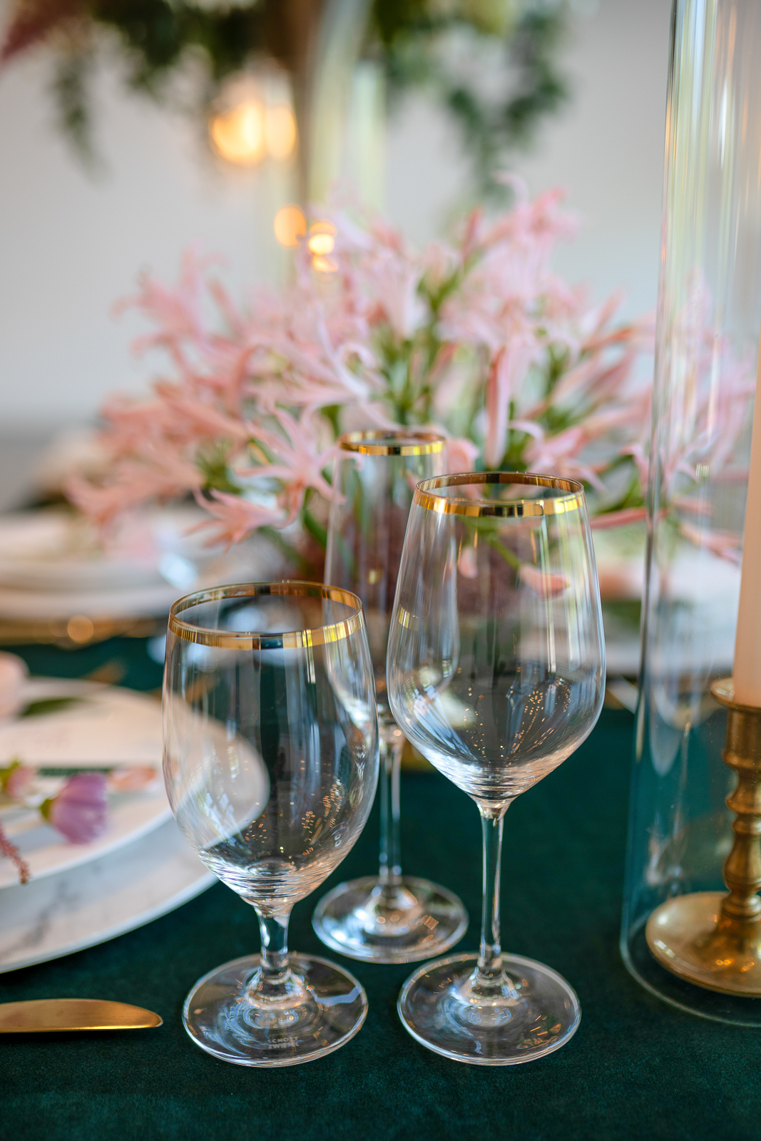 Fancy Wine Glass - Gold Foil Elegance