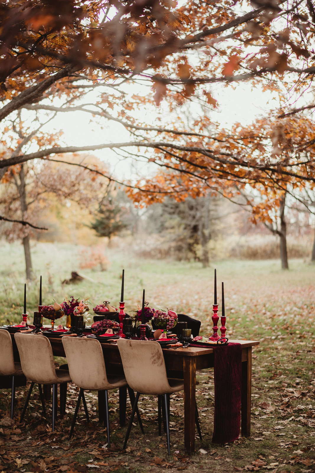 Moody Rich Fall Tablescape