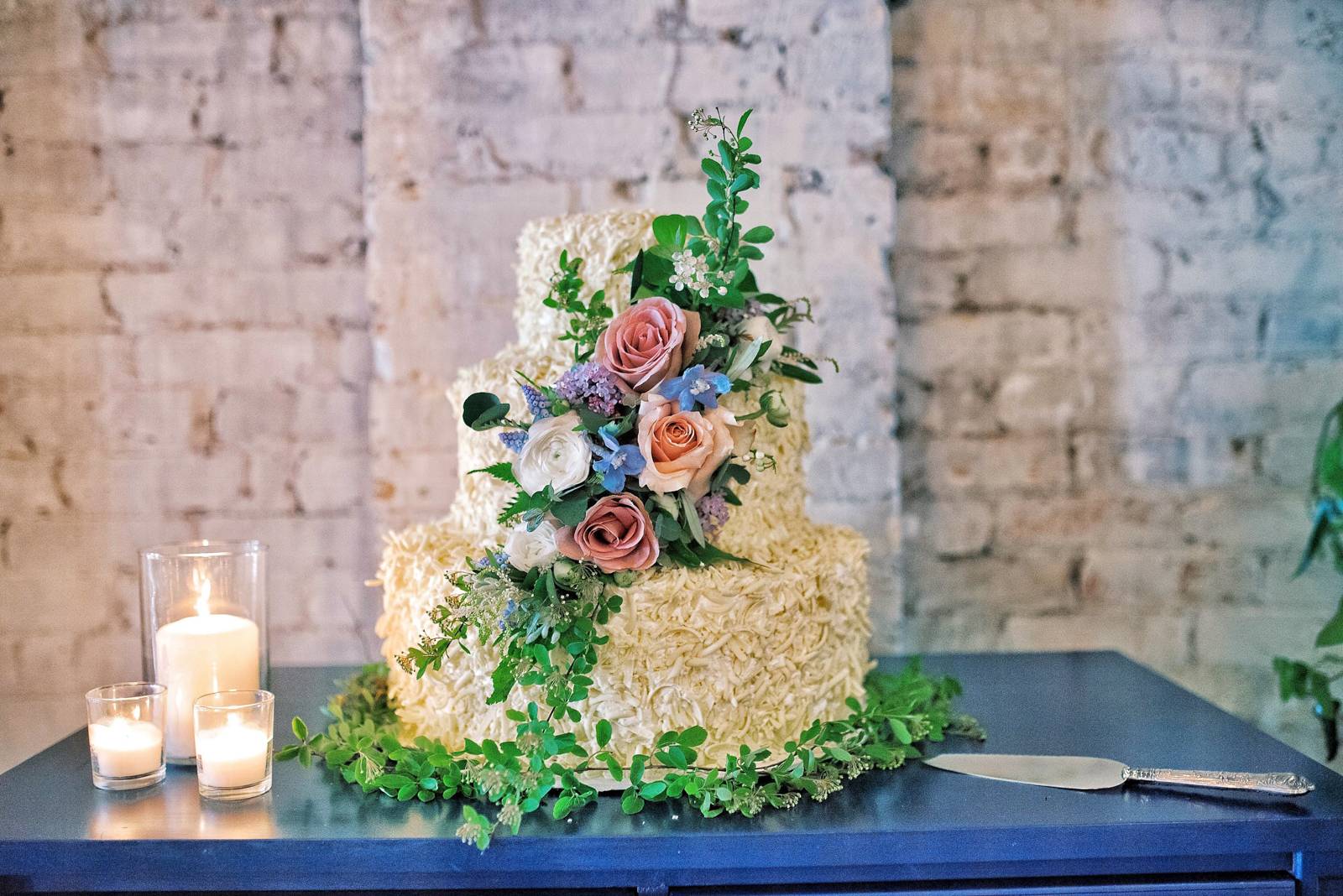 Romantic Garden  Floral Wedding Cake