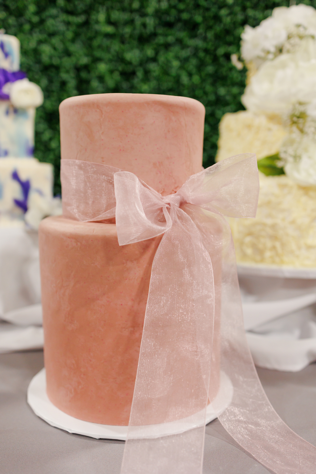 Simple Modern Blush Wedding Cake