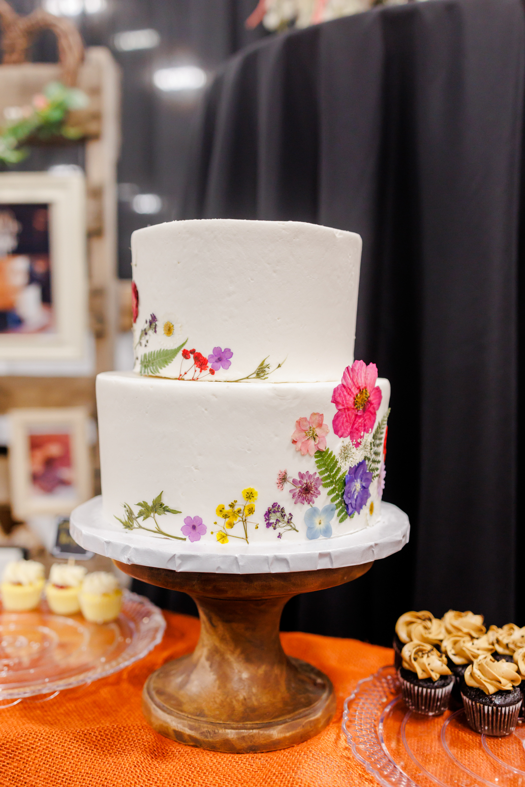 Sweet Pressed Floral Wedding Cake