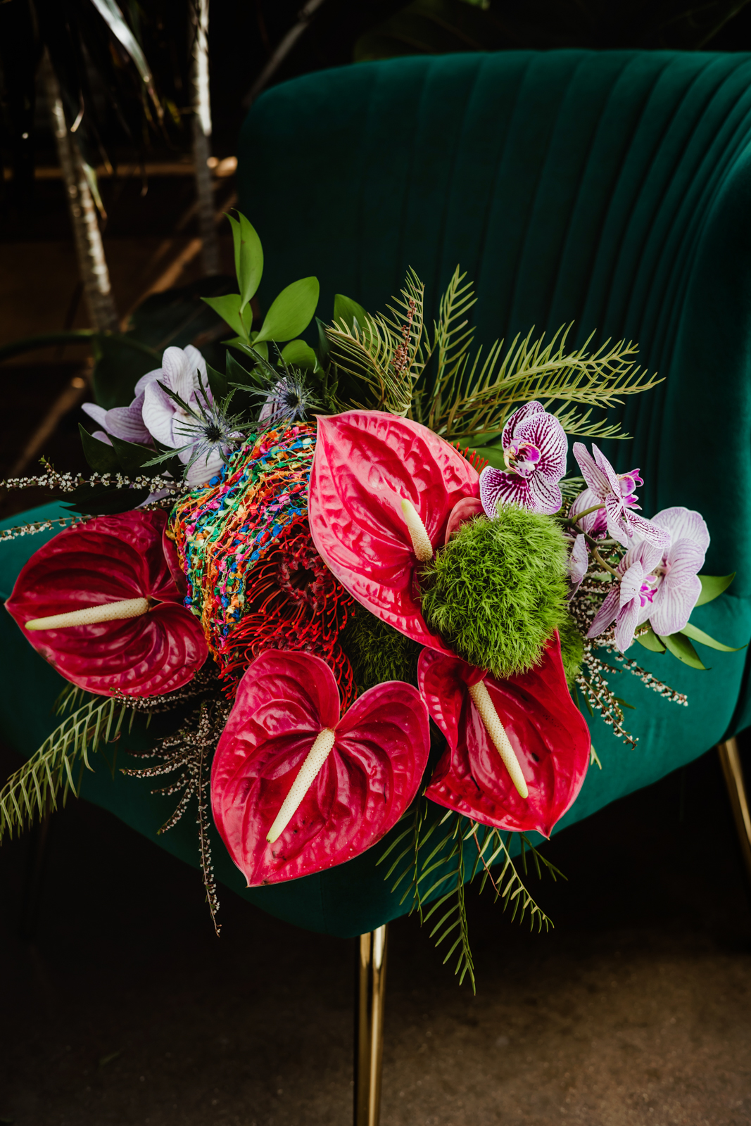 Edgy Tropical Wedding Bouquet