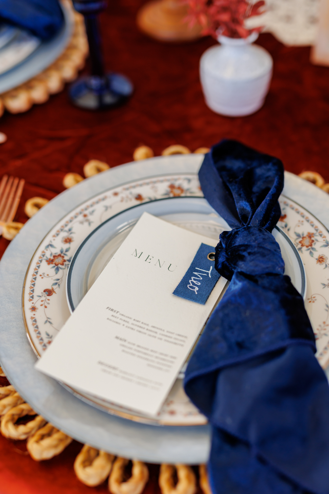 Simple Modern Wedding Reception Menu & Escort Card