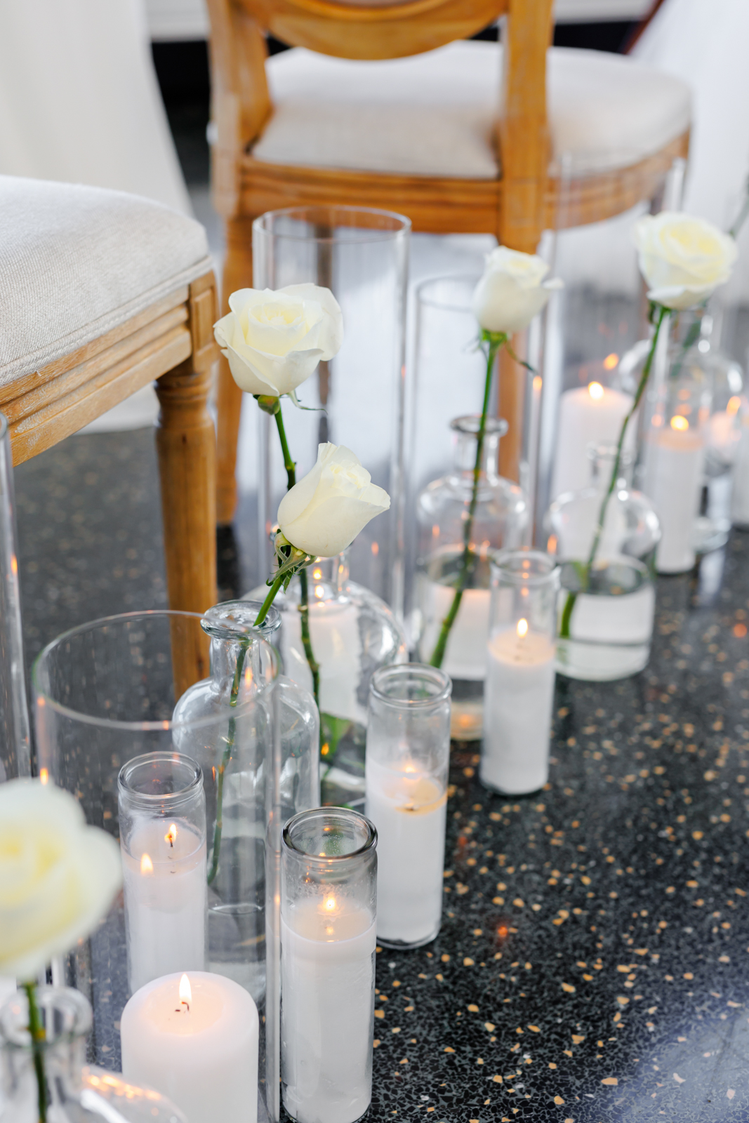 Simple Modern Elegant Ceremony Aisle Decor