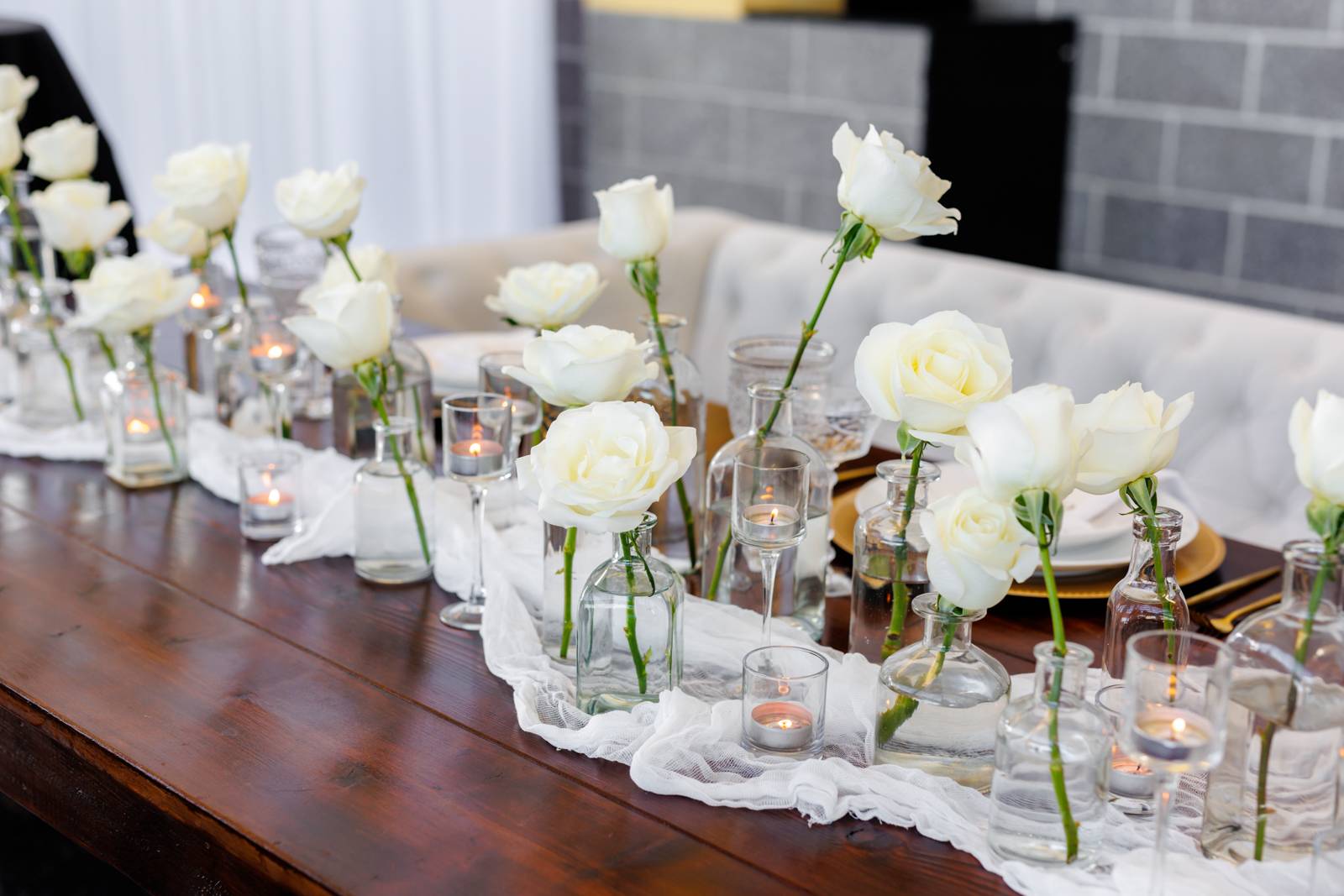 Elegant Simple Wedding Reception Centerpiece