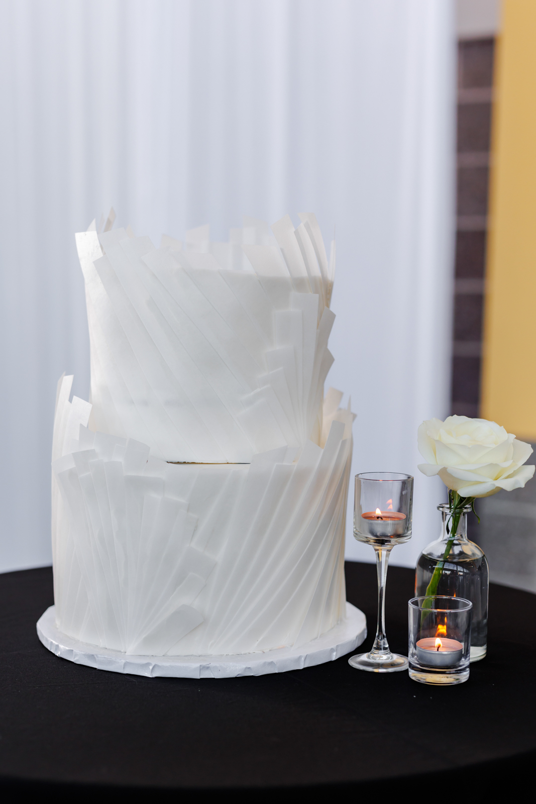 Modern Monocratic Wedding Cake