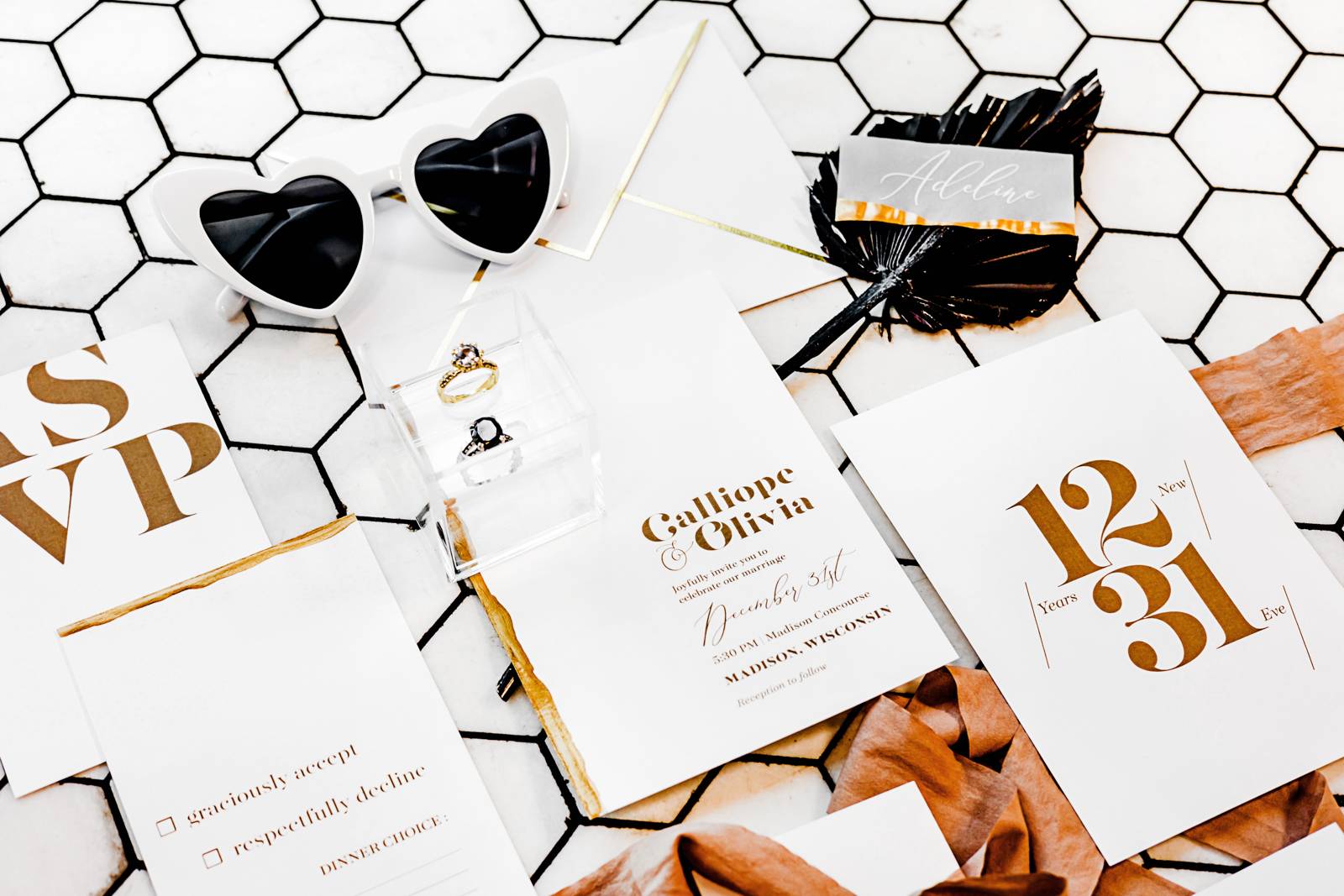 Hotel Glam Inspired Wedding Invitation