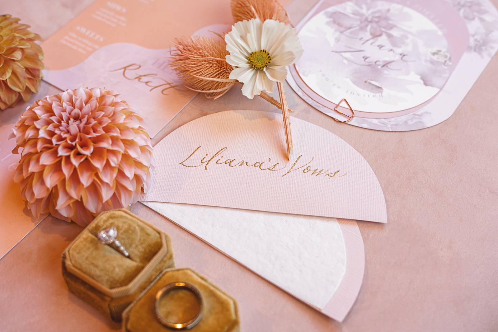 Modern Elegant Vows Stationary