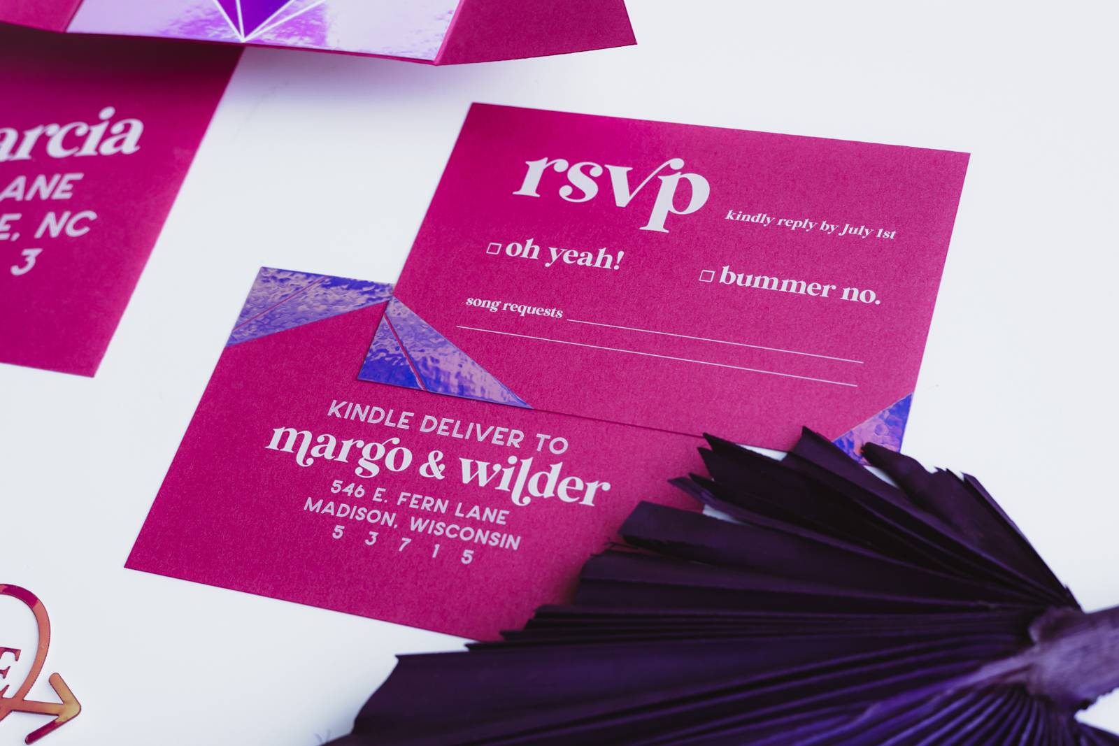 Vibrant Bold Modern RSVP Cards