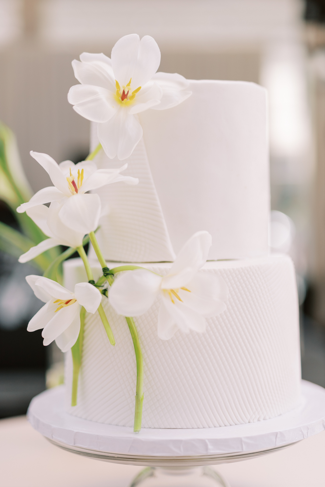 Simple Modern Elegant Wedding Cake
