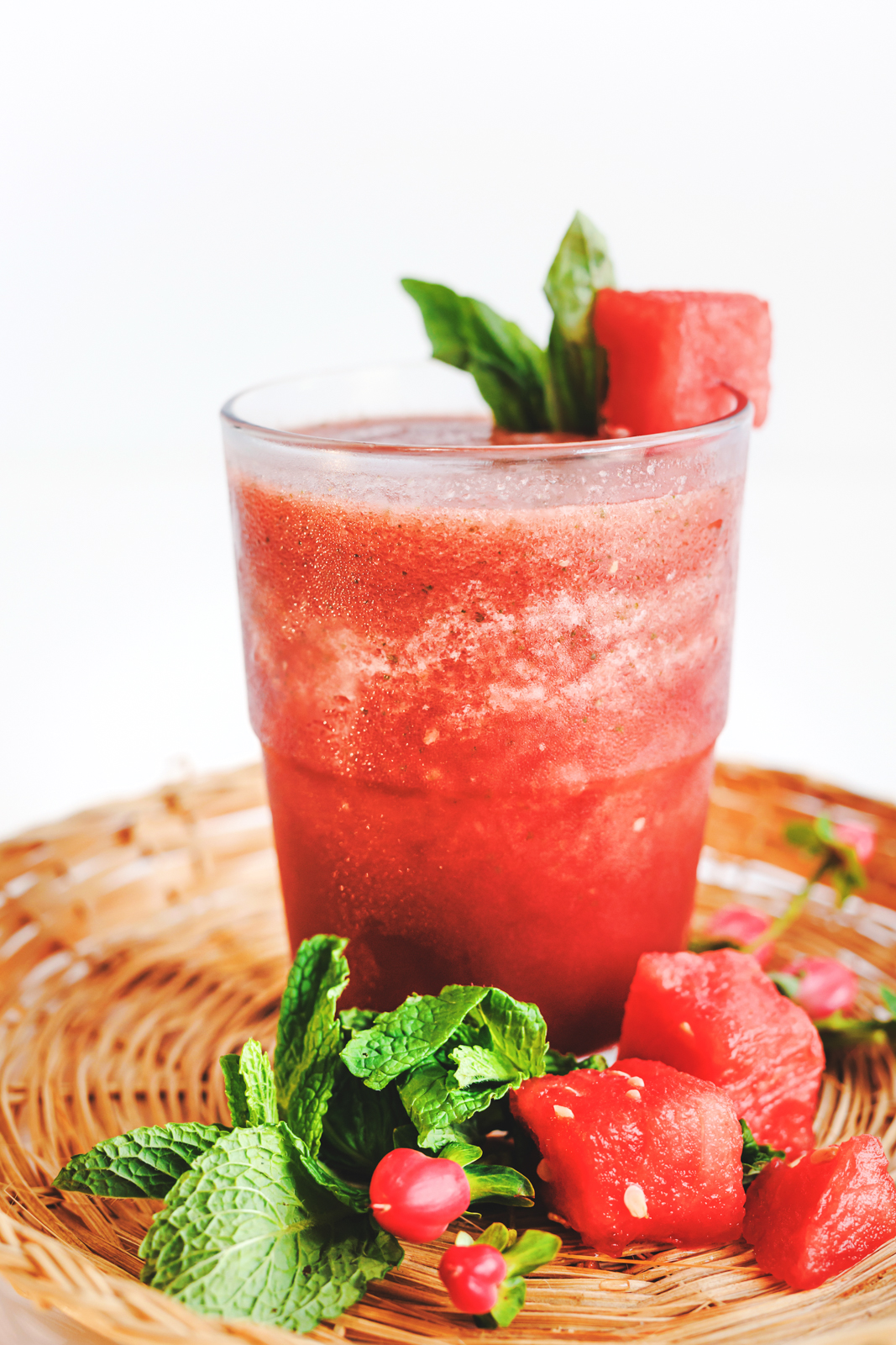 Watermelon Basil Cooler Mocktail