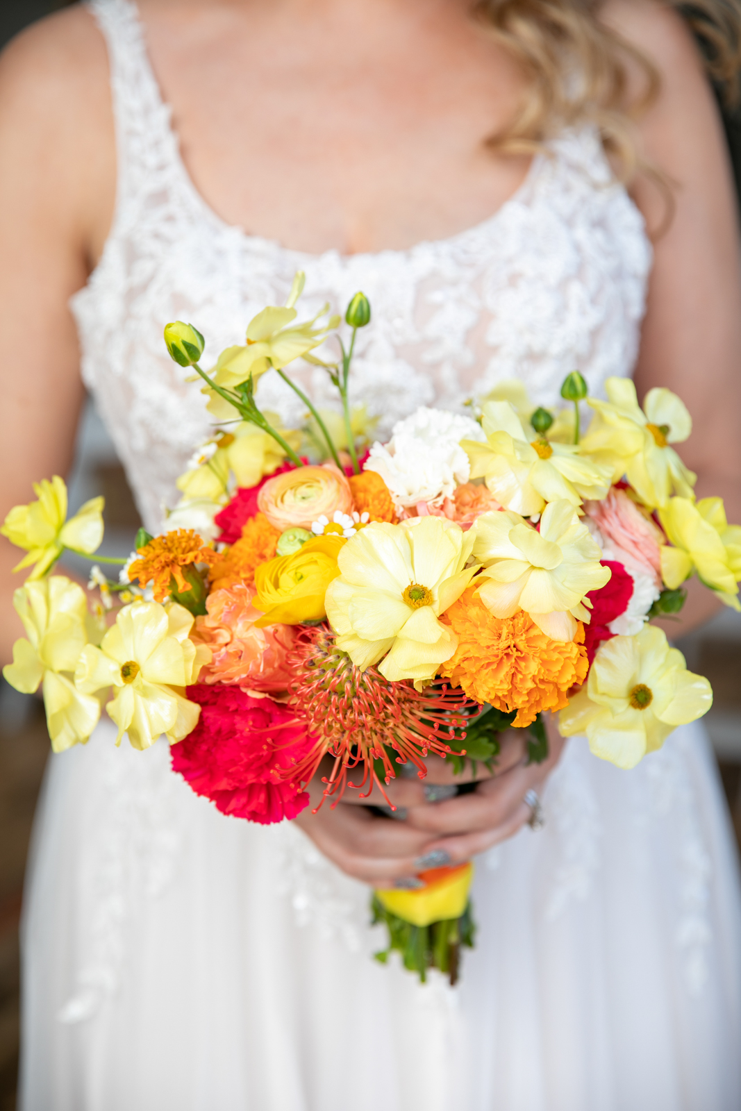 Bright Modern Wedding Bouquet